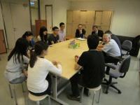 Scientific Advisory Committee members meet with postgraduate student representatives.